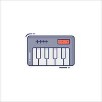 A piano keyboard icon on a white background vector