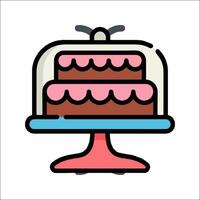 Cake icon illustration vector