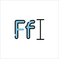 The word ffi is shown in blue and black vector