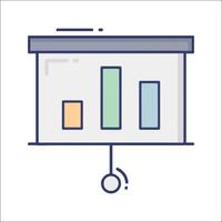 A bar chart icon with a bar chart on it vector
