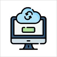 Cloud computing icon illustration vector