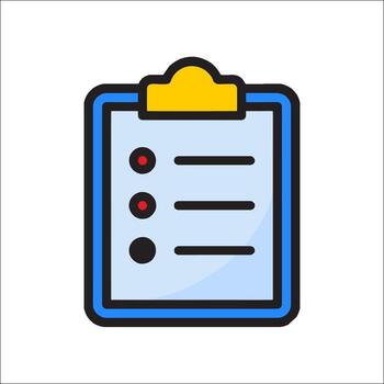 A clipboard with a check mark on it vector