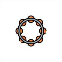 A circle with orange and black dots on it vector