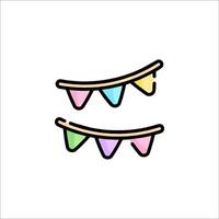 A colorful banner with a rainbow flag on it vector