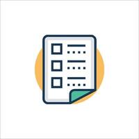 A checklist icon with a check box on it vector