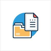 A file folder icon with a document vector