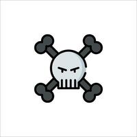 A skull and crossbones icon on a white background vector