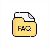 Faq icon on white background vector