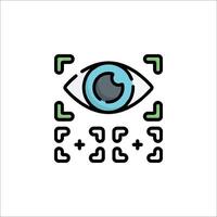 An eye icon with a square in the middle vector