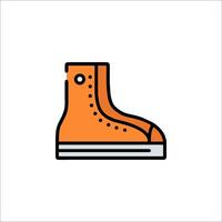 Orange boot icon isolated on white background vector