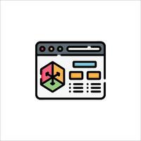 A web page with a web icon vector