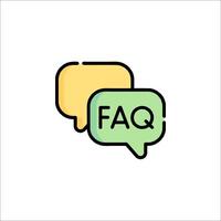 Faq icon illustration vector