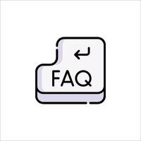 Faq icon on a white background vector