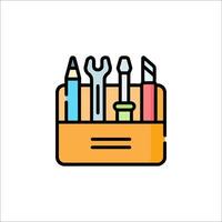 Tools in a box icon illustration vector