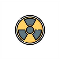 A radioactive symbol on a white background vector