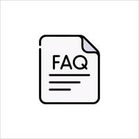 Faq document icon vector