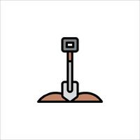 A shovel with a shovel on top of it vector
