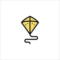 A kite icon in a line style vector