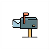 Mailbox icon illustration vector