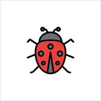 A ladybug icon on a white background vector