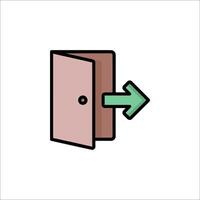 Door open icon illustration vector