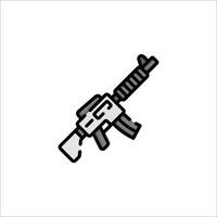 An icon of a gun on a white background vector