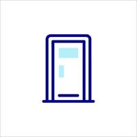 A door icon in blue on a white background vector