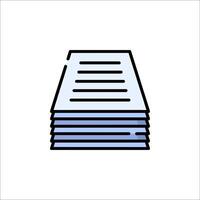 A stack of papers icon on a white background vector