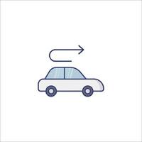 A car with an arrow pointing up on it vector