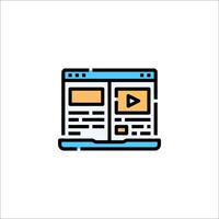 A web page with a icon vector