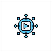 A player icon with a circle around it vector