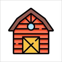 A barn icon with a door open vector