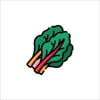 A green leafy vegetable icon on a white background vector