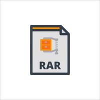 A file with the word rar on it vector