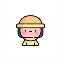 A cartoon character wearing a hat vector