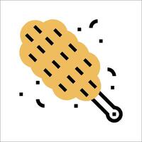 A waffle icon with a waffle on it vector