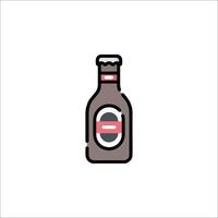A beer bottle icon on a white background vector