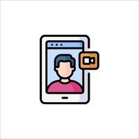 chat icon on a smartphone vector