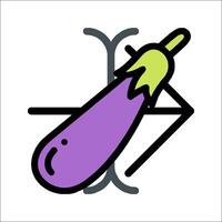 An eggplant with a bow and arrow on it vector