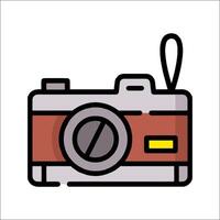 A camera icon on a white background vector