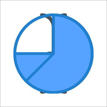 A pie chart icon on a white background vector