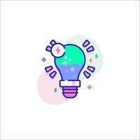 A light bulb with a lightning bolt on it vector