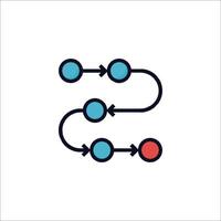 A simple icon of a process flow diagram vector