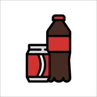 A can of coke and a bottle of coke vector