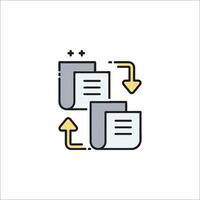 A file icon with a folder and arrow vector