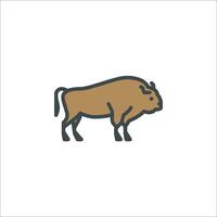 A bison icon on a white background vector