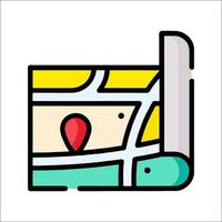 Map icon illustration vector