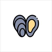 A heart shaped shell with a heart inside vector