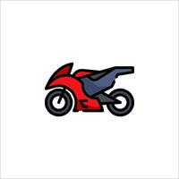 A red motorcycle icon on a white background vector