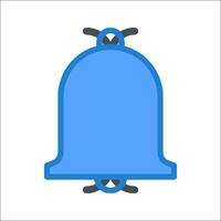 A blue bell icon on a white background vector